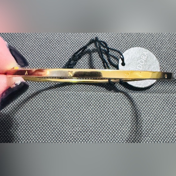 Pandora Signature Closed ID Bangle (Gold) - Picture 11 of 13